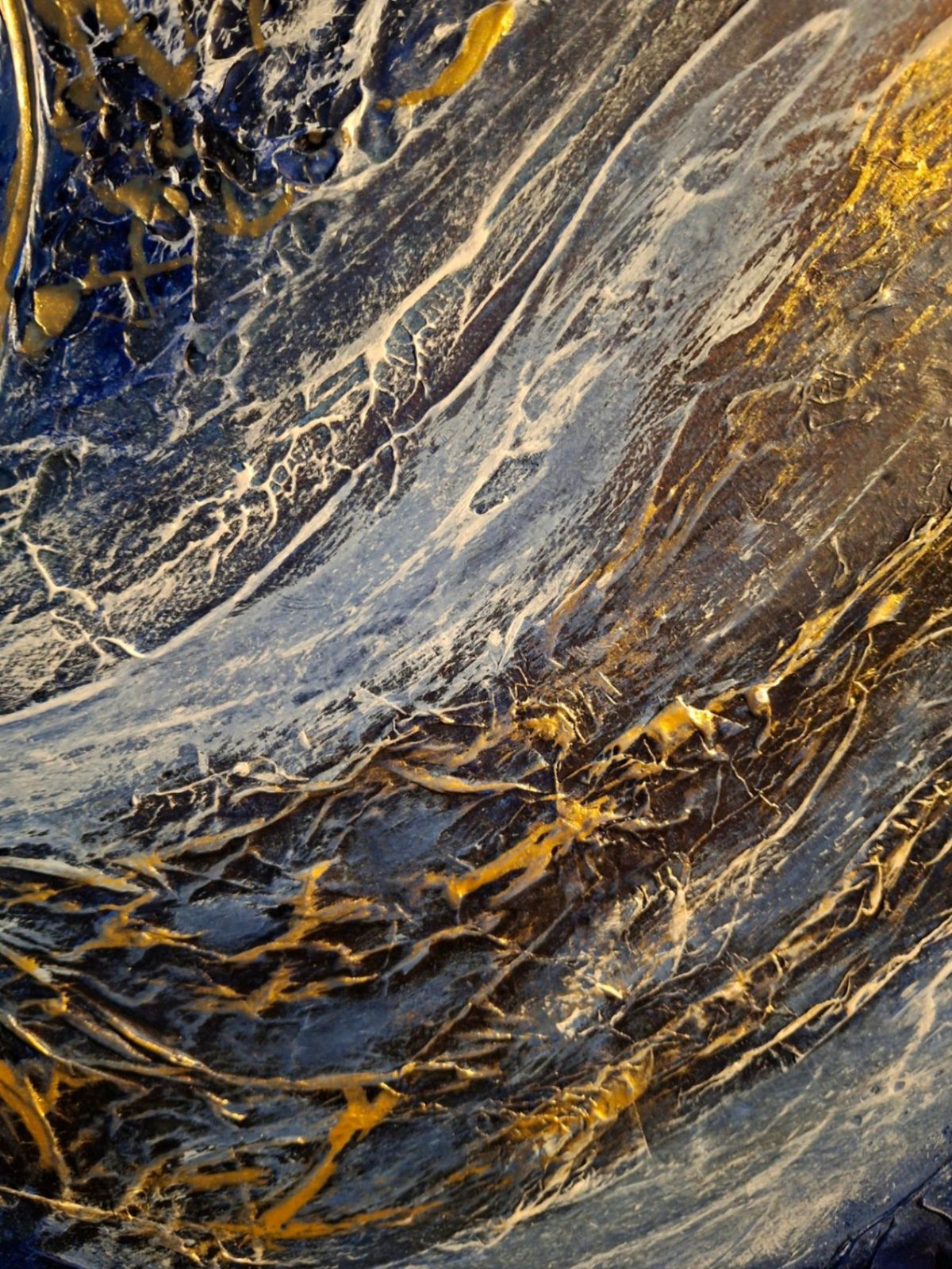 Detail — blaue Struktur